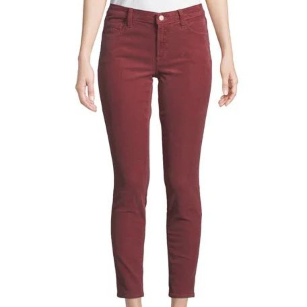 J Brand Jeans Mid-rise Skinny Corduroy Red Sz 27